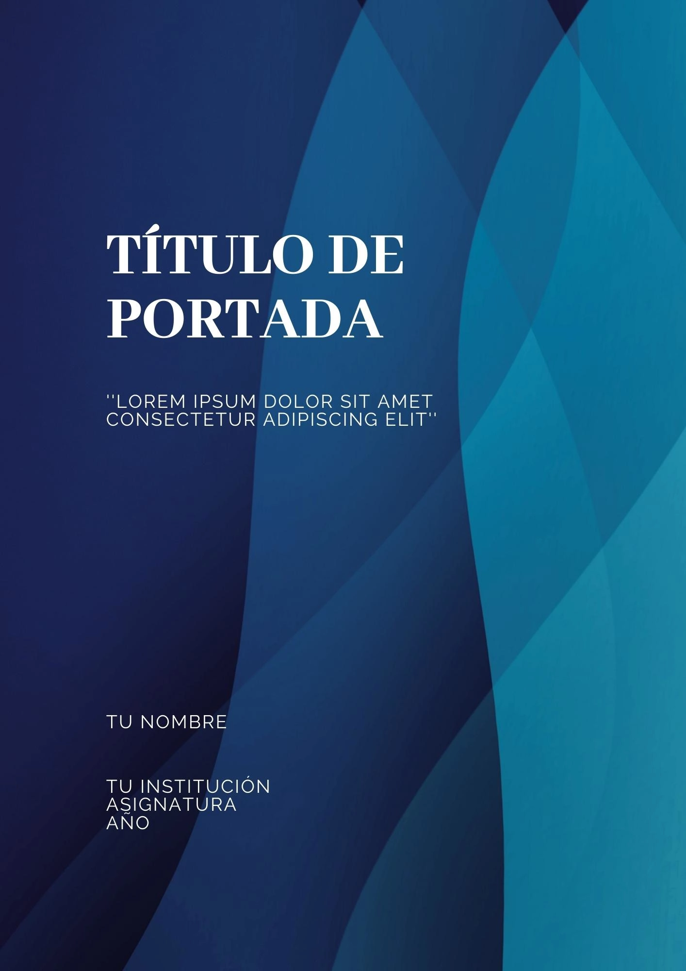 Portadas de Tesis, 16 carátulas gratis para descargar en Word