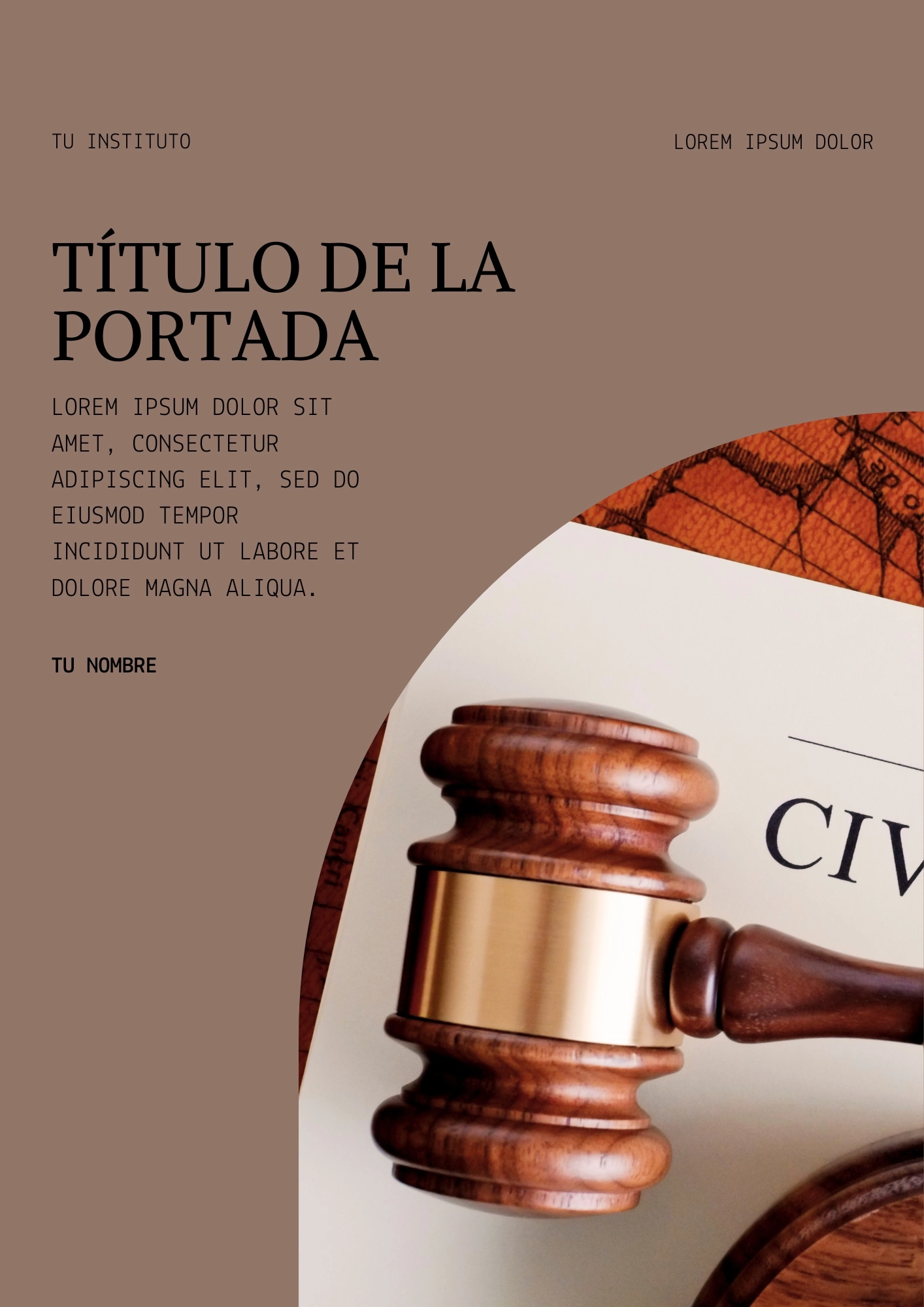 Portadas De Derecho, 16 Carátulas Gratis Para Descargar En Word